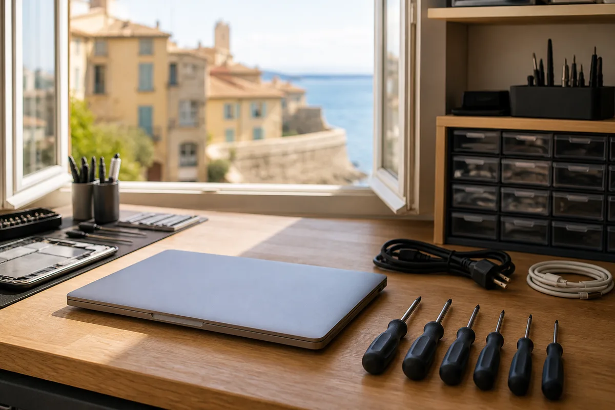 Réparation d'ordinateur : grille de prix constatée sur la Côte d'Azur